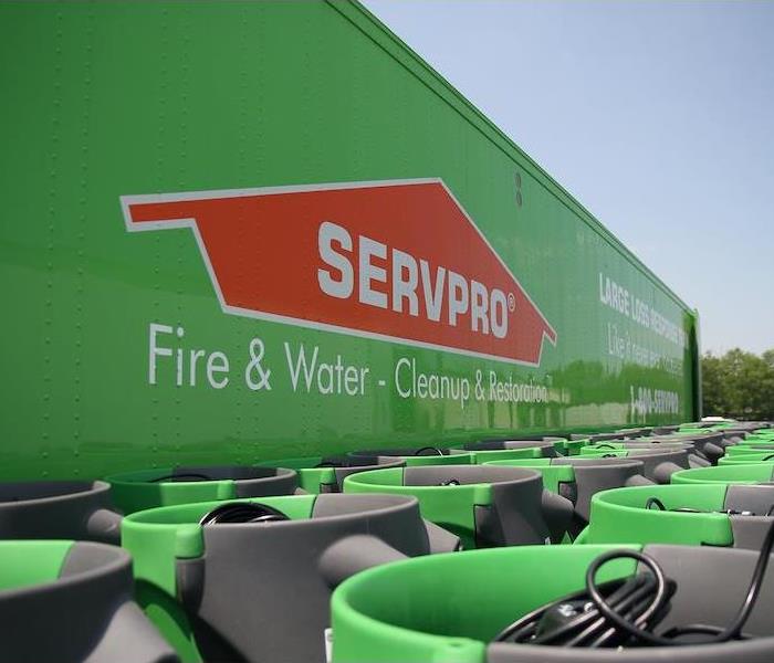 SERVPRO logo and equipment